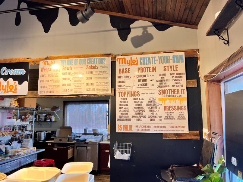 Lunch Menu Cafe Cream and Mylo's